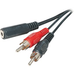 FREI AVK 179 - Cable RCA, 2 conectores RCA a acoplamiento estéreo de 3,5 mm, 0,
