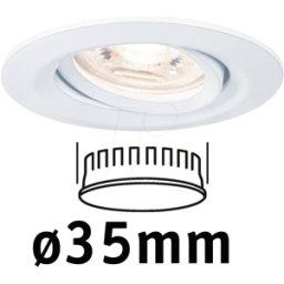 PAULMANN PLM 94292 - Luminaria empotrada NOVA MINI COIN, 4 W, 2700 K, 15°, redondo,