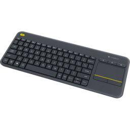 LOGITECH K400+ - Teclado inalámbrico, USB, negro, touchpad