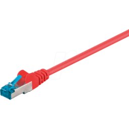 GOOBAY PATCH-C6AQ 05 RT - Cable de interconexiones de alta calidad Cat.6a, rojo, 0,5M