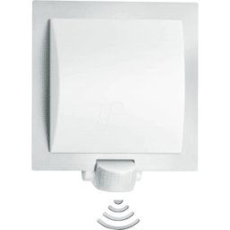 STEINEL 566814 - Luz de pared, L20, E27, plata, IP44