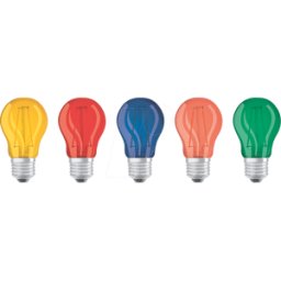 LEDVANCE GMBH OSR 075058460 - Paquete de 5 bombillas LED STAR E27 ColorBox, 2 W, 136 lm, multi