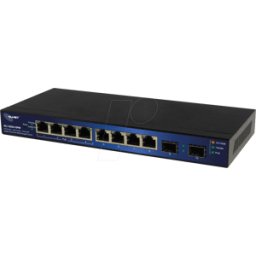 ALLNET ALLSG8210 - Switch, 8 puertos, Gigabit Ethernet, PoE, 2xSFP