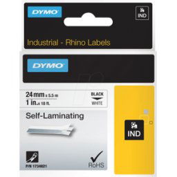 DYMO IND 1734821 - Vinilo DYMO IND Band, 24 mm, negro/blanco