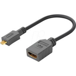 GOOBAY 58683 - Adaptador HDMI, conector mecho HDMI Micro D a conector hembra HD
