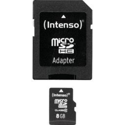 INTENSO 3413460 - Tarjeta de memoria MicroSDHC de 8GB, Intenso Clase 10