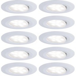 PAULMANN PLM 99922 - Luminaria empotrada led Calla 10 x 6 W, 4000 K, blanco mate
