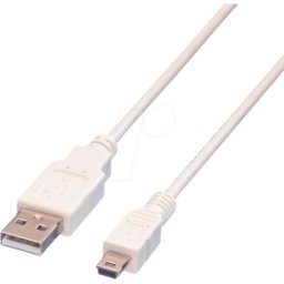 VALUE 11998730 - Cable USB 2.0, conector macho a macho Mini-B, 3,0 m