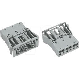 WAGO 770-743 - WINSTA® MIDI, conector hembra de 3 polos, encaje a presió