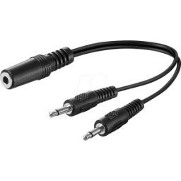 GOOBAY 50472 - Adaptador jack, conector estéreo / 2 conectores mono