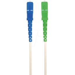 NEDIS N CCGB89610WT20 - Cable de fibra óptica, SC-APC / SC-UPC, simple, 2 m.