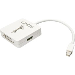 LINDY 41035 - Adaptador DisplayPort, Mini conector DP a HDMI, DVI, VGA