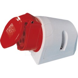 PC ELECTRIC CEE-DOSE 3-16 - Toma de corriente CEE, 400 V, 16 A, roja, en superficie