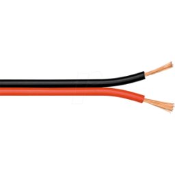 GOOBAY 15082 - Cable de altavoz 2x2,5mm² , 50 m rojo/negro CU