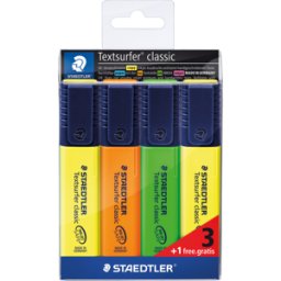 STAEDTLER 364SW4 - Iluminadores, punta de cuña, 1-5 mm, 4 piezas