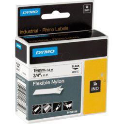 DYMO IND 18489 - DYMO IND náilon, 19 mm, negro/blanco
