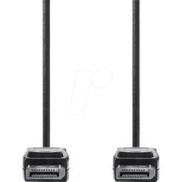 NEDIS N CCGB37010BK30 - Cable DisplayPort 1.2, conector DP > conector DP, 3 m, negro