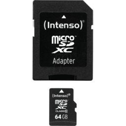 INTENSO 3413490 - Tarjeta de memoria MicroSDXC de 64 GB, Intenso Clase 10