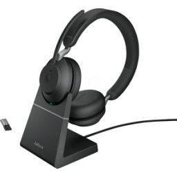 JABRA JA 26599-989-989 - Auriculares, Evolve2 65, UC, USB-A, con base de carga