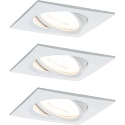 PAULMANN PLM 93454 - Luminaria empotrada NOVA coin, 3x6 W, 2700 K, 50°, cuadrado, bl