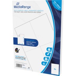 MEDIARANGE MR INK143 - Etiquetas universales, 105 x 148 mm, 200 unidades, blancas