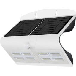 V-TAC VT-8278 - Luminaria solar LED, luminaria mural, 8 W, 4000 K, blanca, IP65