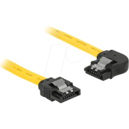 DELOCK 82824 - Cable SATA 6 Gb/s ge/li 30 cm de metal amarillo