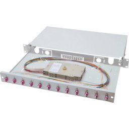 DIGITUS DIGI DN-96331-4 - Caja de empalme de fibra óptica, 1U, equipada, LC, OM4