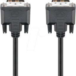 GOOBAY 50850 - Cable DVI para monitor DVI 18+1 macho, enlace único, 2 m