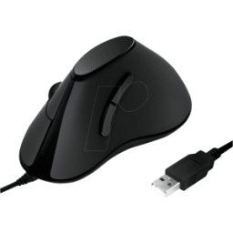 LOGILINK ID0158 - Ratón (ratón), cable, USB, ergonómico, negr