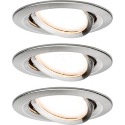 PAULMANN PLM 92959 - Luminaria empotrada NOVA Plus, 3x6 W, 2700 K, 50°, regulable, h