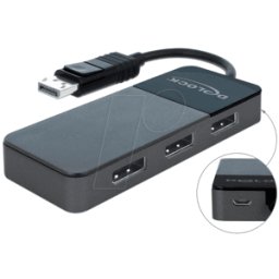 DELOCK 87737 - Adaptador DisplayPort, conector DP a 3x DP socket