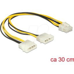 DELOCK 85453 - Cable Delock Power EPS conector de 8 patillas > 2 conectores Mol