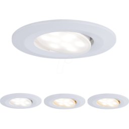 PAULMANN PLM 99934 - Luminaria empotrada Calla, 5 W, 4000 K, 30°, redonda, blanco