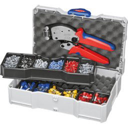 KNIPEX KN 97 90 13 - Surtido de crimpado, casquillos con collarines de plástic
