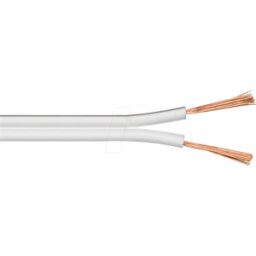 GOOBAY 67752 - Cable de altavoz 2x2.5 mm², 50 m blanco CCA