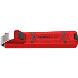 KNIPEX KN 16 20 28 SB - Herramienta pelacables, 130 mm, para cables redondos, 28,0 mm de