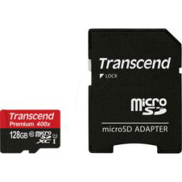 TS128GUSDU1 - MicroSDXC Memory Card 128GB, Transcend Class 10 UHS-I.