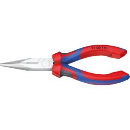 KNIPEX KN 25 05 160 - Alicates de boca semirredonda, alicates de punta plana, 160 mm,