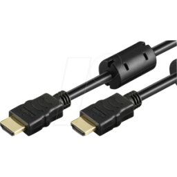 TECHLY ICOC-HDMI-FR-020 - Cable HDMI de alta velocidad con Ethernet, ferrita, 2 m
