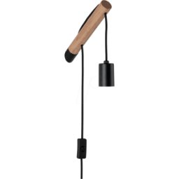 PAULMANN PLM 78914 - Lámpara de pared Kian, E27, madera/negro