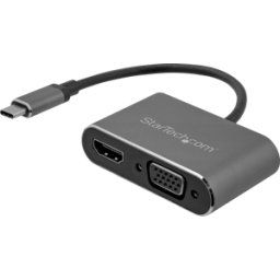 STARTECH.COM ST CDP2HDVGA - Adaptador USB Tipo-C a VGA y HDMI, 4K 30Hz