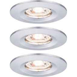 PAULMANN PLM 94303 - Luminaria empotrada NOVA MINI COIN, 3 x 4 W, 2700 K, cromo