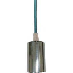 V-TAC VT-3783 - Chrome metal cup pendant Light-blue