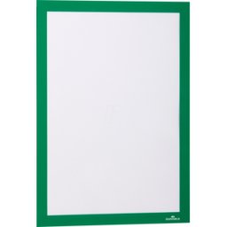 DURABLE 487205 - Marco de información, a4, autoadhesivo, abatible, verde,