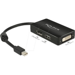 DELOCK 62623 - Adaptador DisplayPort, conector Mini DP a DP/ HDMI/ DVI