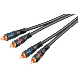 GOOBAY AVK 132-200 - Cable RCA, 2 conectores RCA, 2 m
