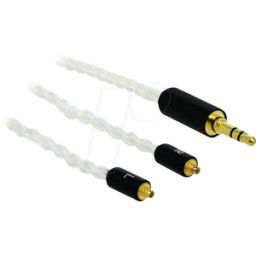 DELOCK 85845 - Cable de 3 patillas conector de 3,5 mm > 2 conectores MMCX de 1,