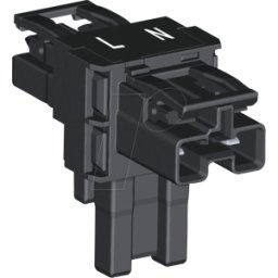WAGO 770-1606 - WINSTA® MIDI, distribuidor en T de 2 polos, 1 conector macho / 2