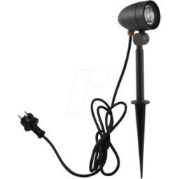 HEITRONIC HEIT 35833 - Luz de pica de tierra, GU10, negra, IP44